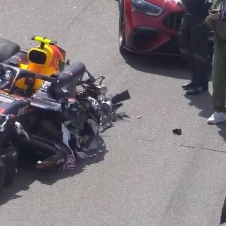 Imagen relacionada de costo millonario accidente checo perez redbull f1