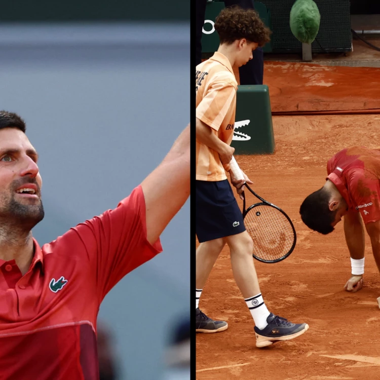 Imagen relacionada de novak djokovic retiro roland garros lesion menisco medial