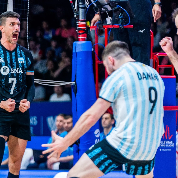 Imagen relacionada de argentina vence serbia liga naciones voley