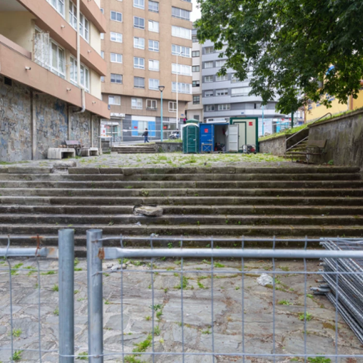 Imagen relacionada de obras de accesibilidad en rua castanos la coruna