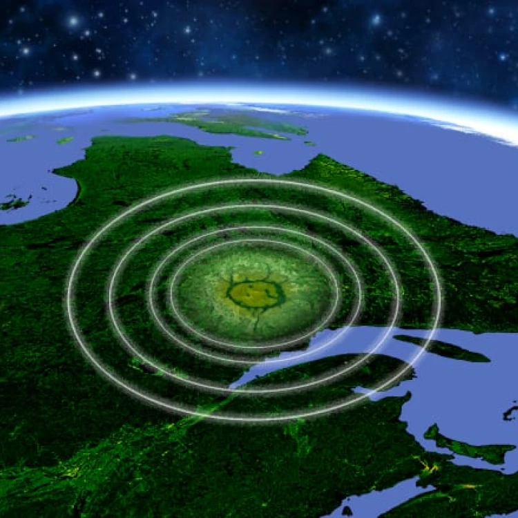 Imagen relacionada de el impacto de un asteroide el ojo de quebec