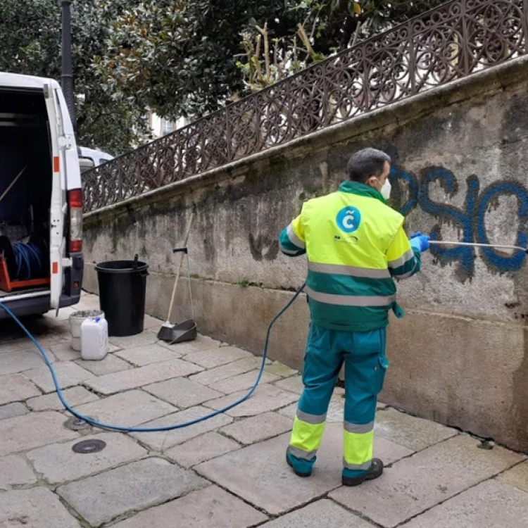 Imagen relacionada de lucha contra las pintadas y graffitis no autorizados en la coruna