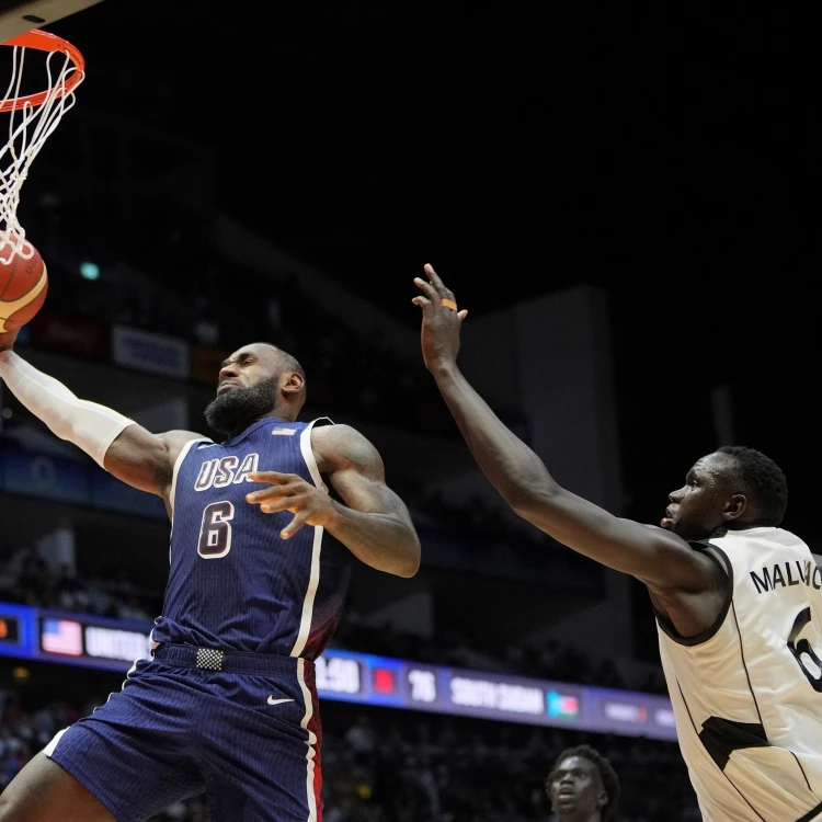 Imagen relacionada de lebron james triunfo estados unidos sudan sur