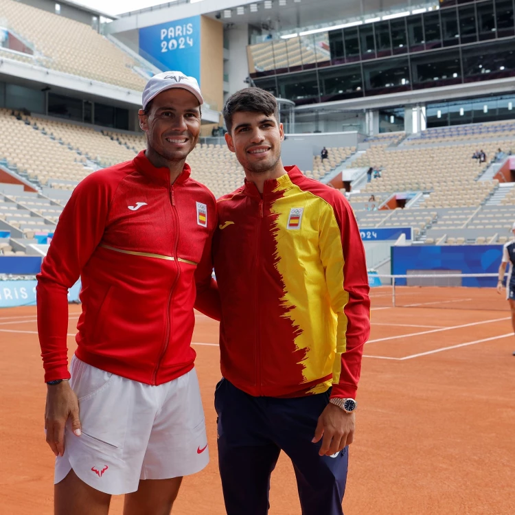 Imagen relacionada de nadal alcaraz furor villa olimpica paris