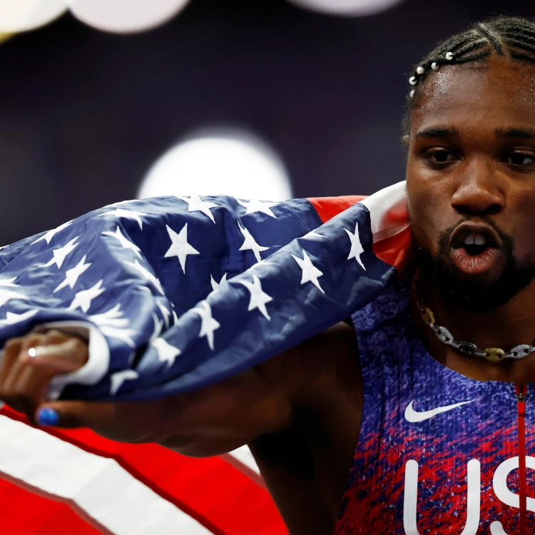 Imagen relacionada de noah lyles oro 100 metros paris 2024