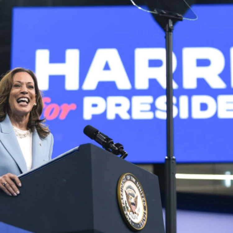 Imagen relacionada de kamala harris candidata principal partido democrata electoral acelerado