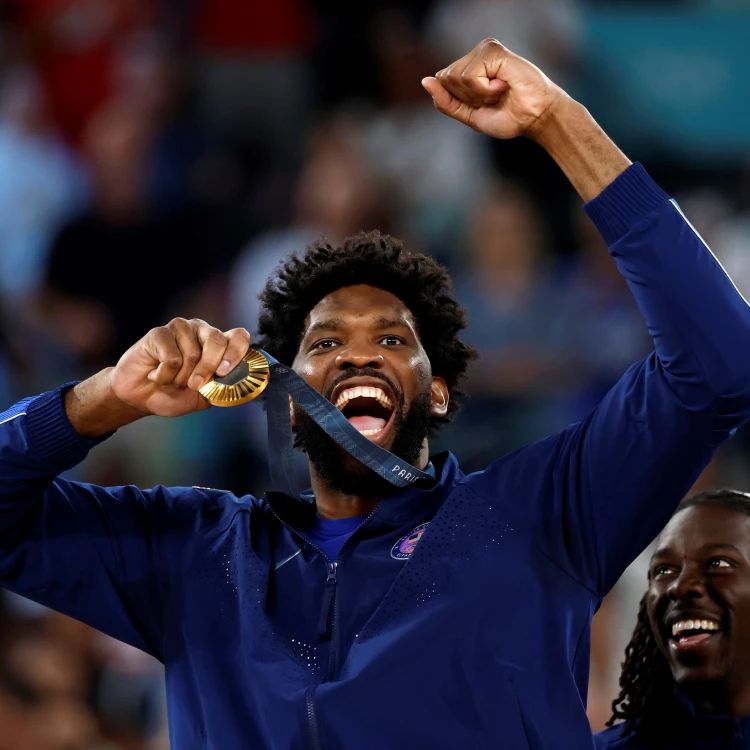 Imagen relacionada de embiid enfrentamiento publico frances final olimpica