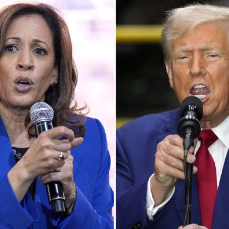 Imagen relacionada de competencia renida trump harris