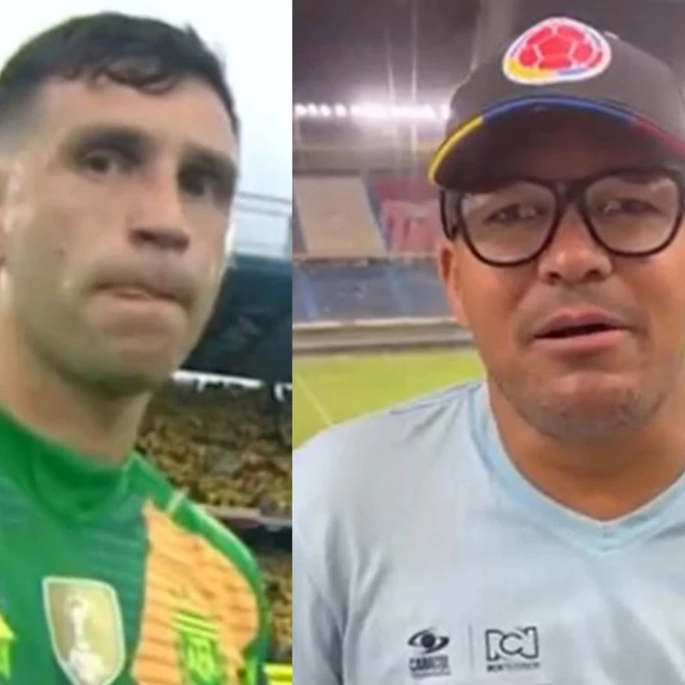 Imagen relacionada de dibu martinez frustracion derrota colombia