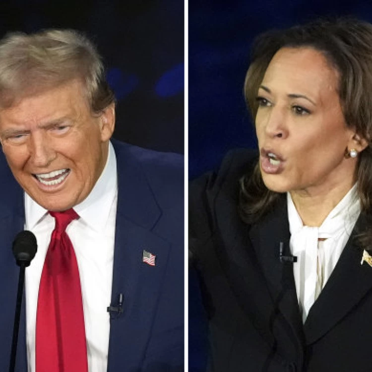 Imagen relacionada de kamala harris ventaja debate trump