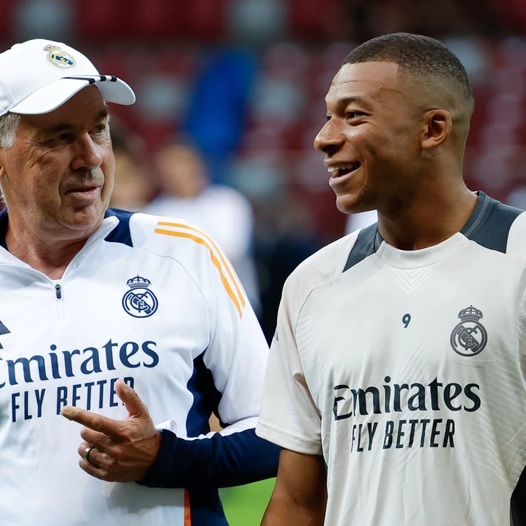 Imagen relacionada de ancelotti elogia felicidad mbappe