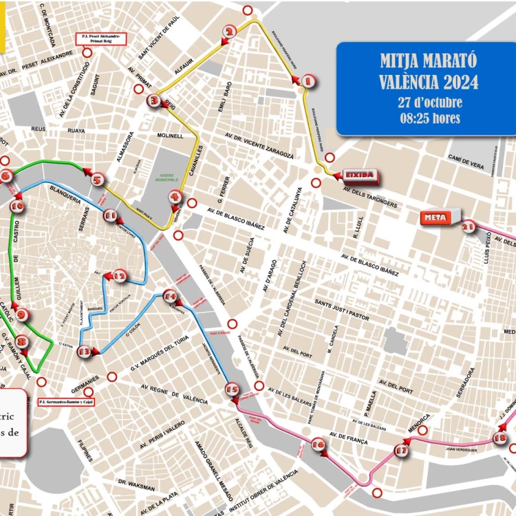 Imagen relacionada de preparativos trafico medio maratón valencia