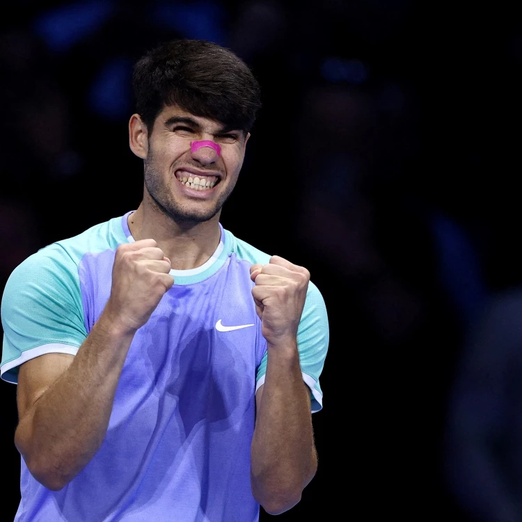 Imagen relacionada de carlos alcaraz vence andrey rublev atp finals