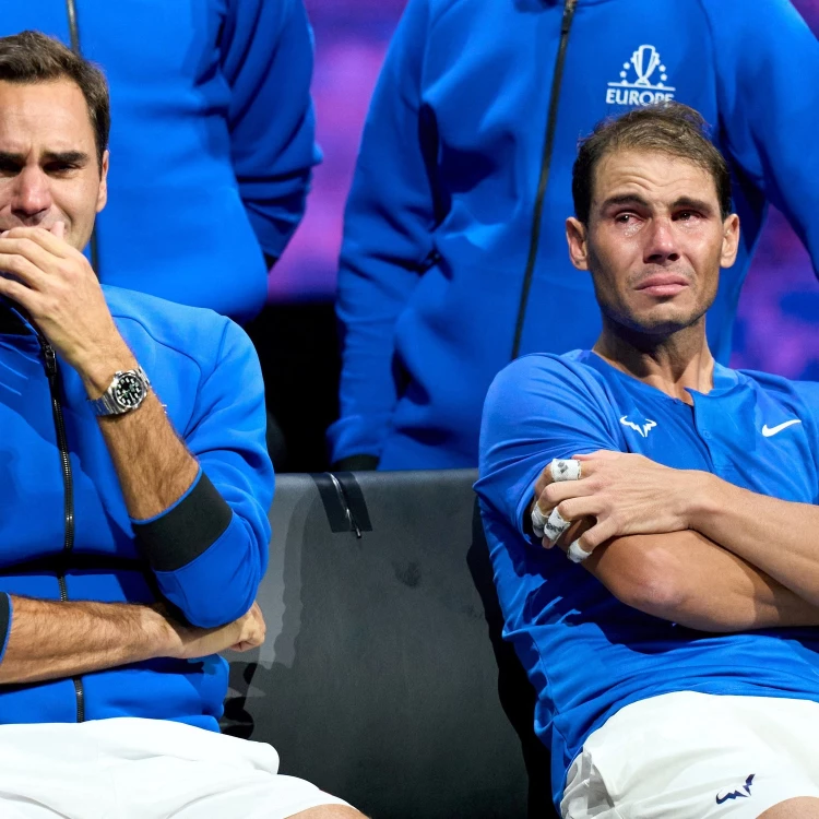 Imagen relacionada de federer homenaje nadal retirado