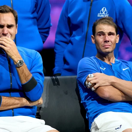 Imagen relacionada de federer homenaje nadal retirado