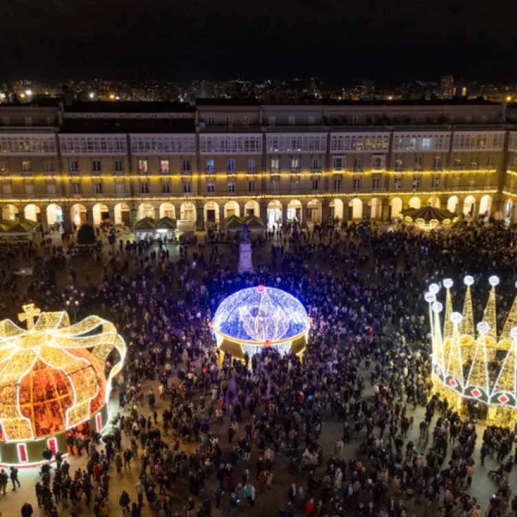 Imagen relacionada de inauguracion alumbrado navideno la coruna 2024