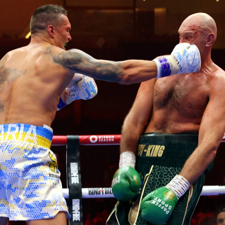 Imagen relacionada de inteligencia artificial boxeo usyk fury