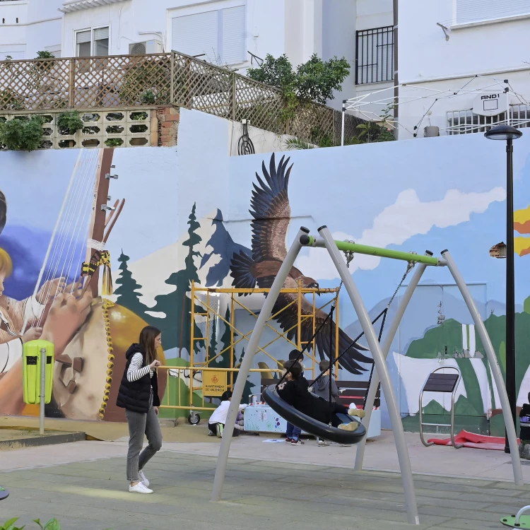 Imagen relacionada de plaza sor guillermina mural infantil naturaleza