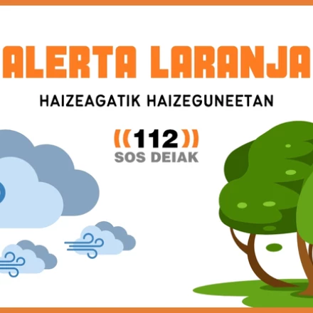 Imagen relacionada de alerta naranja vientos fuertes euskadi 26 enero