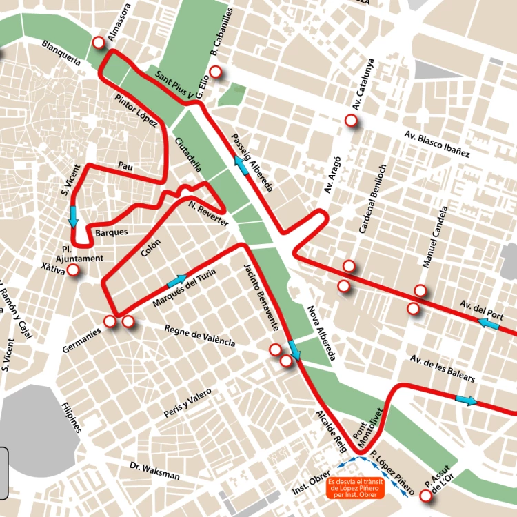 Imagen relacionada de carrera 15k nocturna valencia dispositivo transito