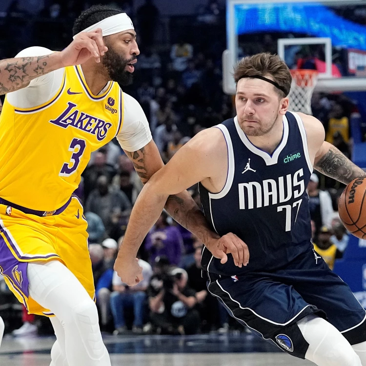 Imagen relacionada de intercambio nba doncic davis lakers mavericks