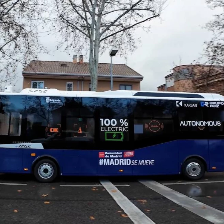 Imagen relacionada de prueba autobus autonomo leganes