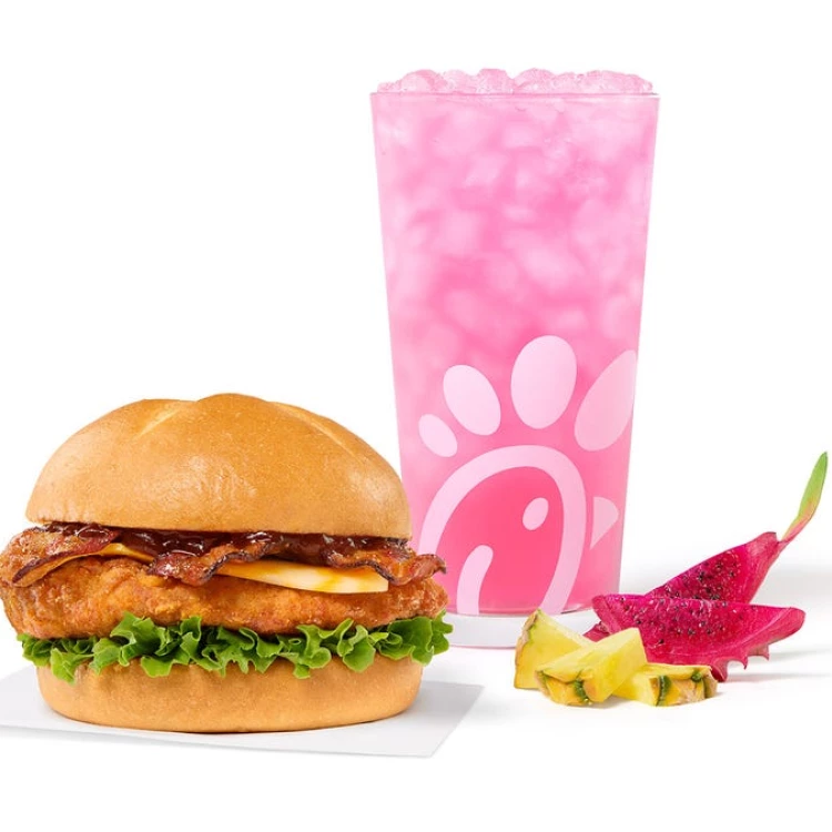 Imagen relacionada de chick fil a sandwich barbacoa refrescos