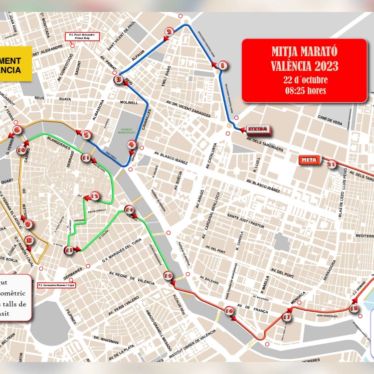 Imagen relacionada de preparan dispositivo trafico media maraton valencia