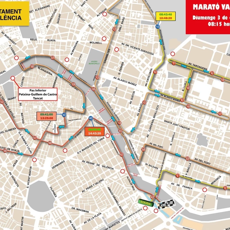 Imagen relacionada de dispositivo especial maraton valencia medidas trafico