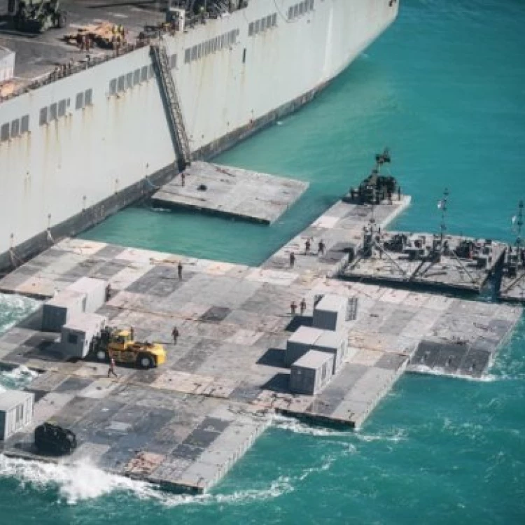 Imagen relacionada de estados unidos muelle flotante ayuda humanitaria gaza