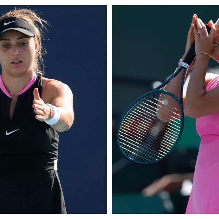 Imagen relacionada de la tenista paula badosa muestra su solidaridad con aryna sabalenka en el abierto de miami