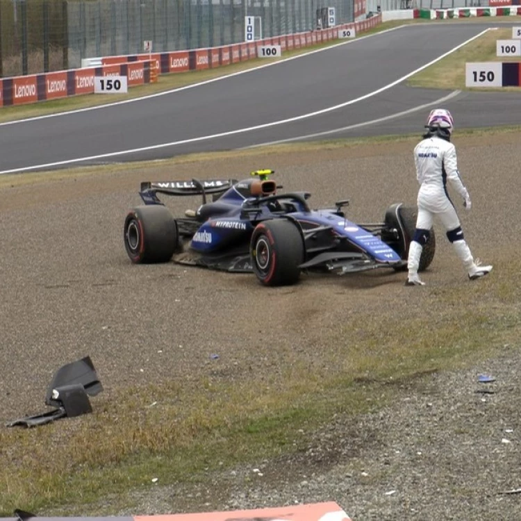 Imagen relacionada de nuevo accidente williams formula 1 sargeant sufre percance japon