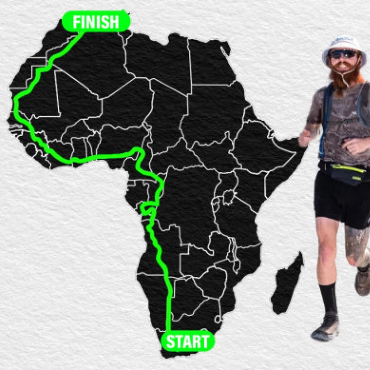 Imagen relacionada de atleta britanico completa epica carrera de un extremo al otro de africa