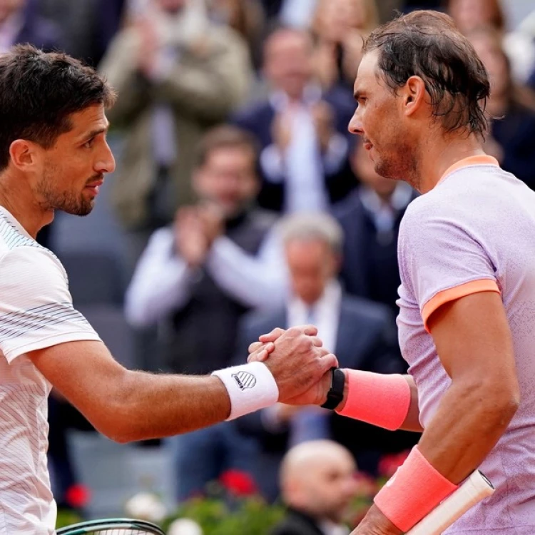 Imagen relacionada de pedro cachin derrotado rafael nadal masters 1000 madrid